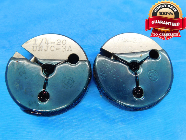 1/4 20 UNJC 3A MODIFIED THREAD RING GAGES .25 GO NO GO P.D.'S = .2154 & .2147 - DW16057AT2
