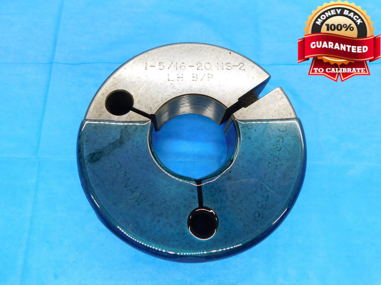 1 5/16 20 NS 2 LEFT HAND BEFORE PLATE THREAD RING GAGE 1.3125 NO GO ONLY= 1.2736 - DW16068AT2