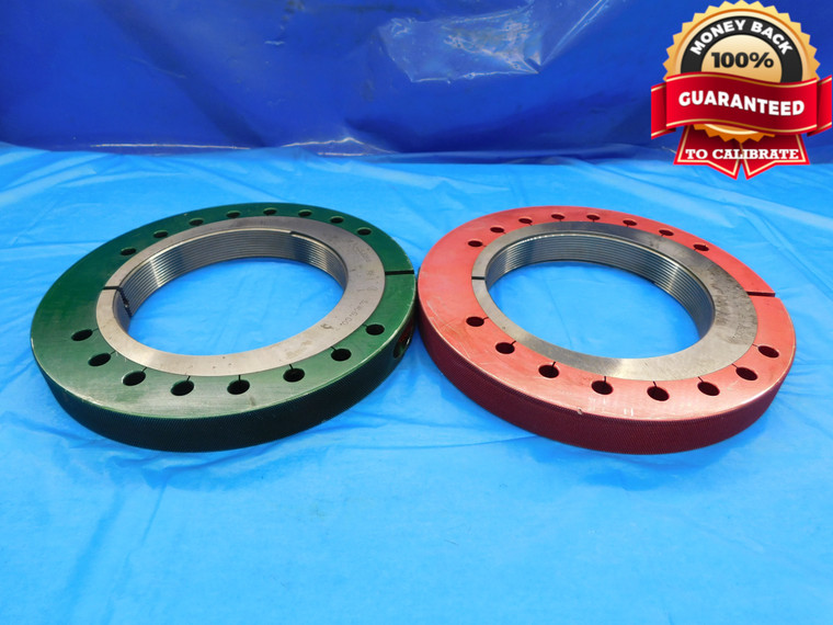 5 3/8 12 UN 2A LEFT HAND THREAD RING GAGES 5.375 GO NO GO PD'S = 5.3188 & 5.3120 - DW16256RD