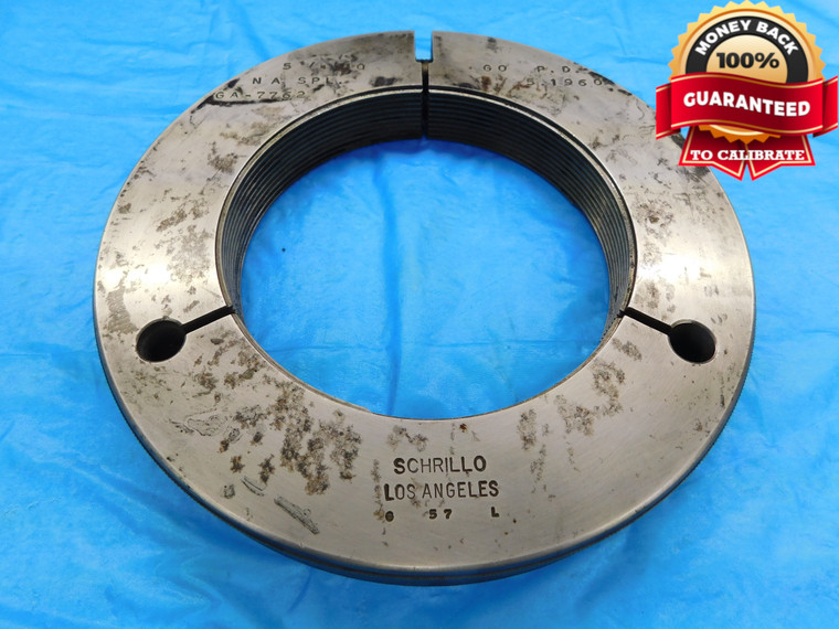 5 1/4 10 NA SPL ACME SPECIAL THREAD RING GAGE 5.25 5.250 GO ONLY P.D. = 5.1960 - DW16268RD