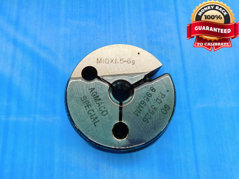 M10 X 1.5 6g METRIC SPECIAL THREAD RING GAGE 10 GO ONLY P.D. = 8.956 INSPECTION - DW16295LVR