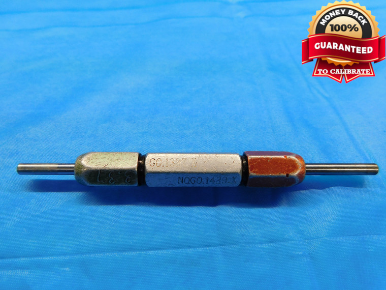 .1327 & .1429 CL X PIN PLUG GAGE GO NO GO .1406 +.0023 OVERSIZE 9/64 3.630 mm - DW16405AZ1