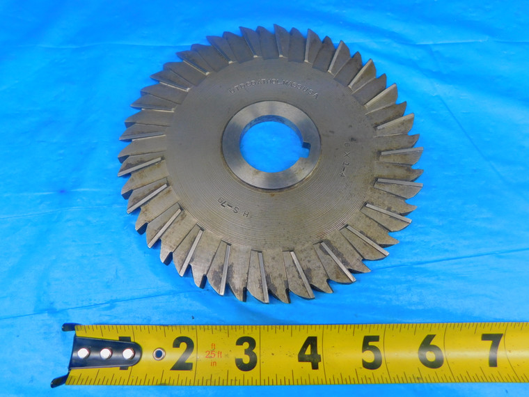 UNION 6" O.D. X 1/4 WIDTH X 1 1/4 PILOT STAGGERED TOOTH SIDE MILLING CUTTER 48 T - AR7650AM2