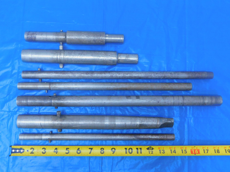 LOT 7 SHELL REAMER ARBORS .592" - 1.225" PILOTS MORSE TAPER #4 SHANK HSS 1 1/4