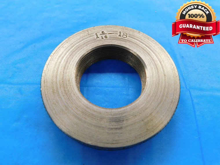 SHOP MADE 1 5/16 18 SOLID THREAD RING GAGE 1.3125 1 5/16"-18 INSPECTION CHECK - DW16496AW2