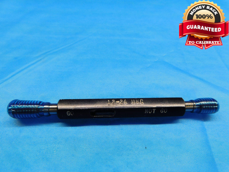 12 24 UNC THREAD PLUG GAGE #12 .216 .2160 GO NO GO P.D.'S = .1922 & .1944 CHECK - DW16709AW2