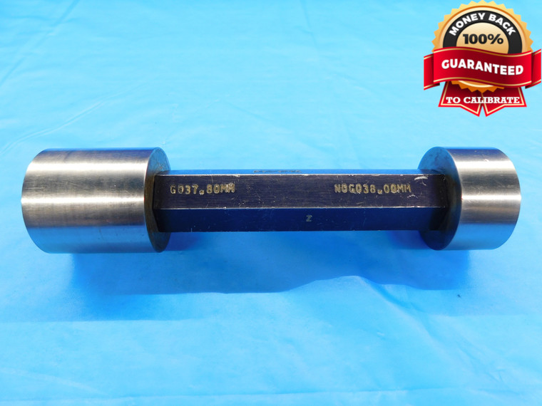 37.80 & 38.00 CL Z mm PIN PLUG GAGE GO NO GO 38.000 -.200 38 1.4882 37.800 38.000 - DW16739LVR