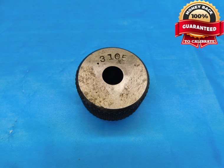 .3105 MASTER PLAIN BORE RING GAGE .3125 -.0020 UNDERSIZE 5/16 8 mm INSPECTION - DW16749LVR