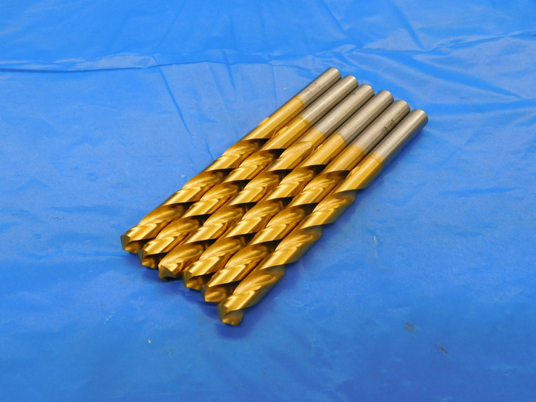 6PCS CHICAGO-LATROBE 8mm TiN HSS JOBBER TWIST DRILL BIT 70338 8mm SHANK - MB8109AZ2