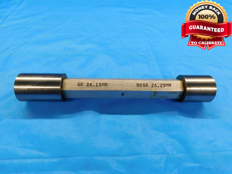 24.15 & 24.25 CL X mm PIN PLUG GAGE GO NO GO 24.000 +.150 24 .9508 24.150 24.250 - DW16783LVR