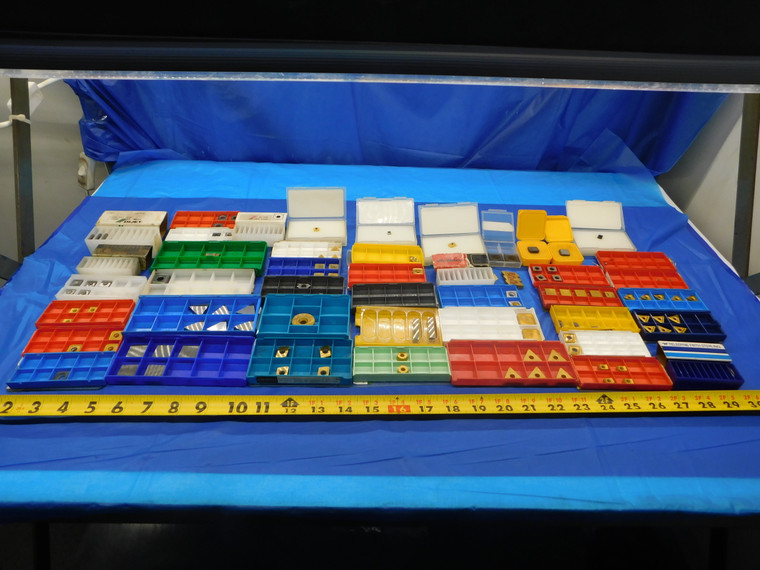 117PC LOT CARBIDE INSERTS & SHIMS SANDVIK KENNAMETAL TOP NOTCH TURNING GROOVING - MB8139RDT