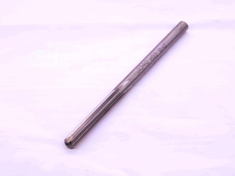 L & I 0.254 OD HSS CHUCKING REAMER 6 FLUTE .254 .2540 1/4 .2500 +.0040 OVERSIZE - AR7967AT2