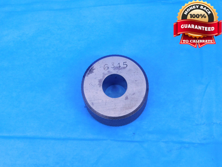 .6345 MASTER PLAIN BORE RING GAGE .6250 +.0095 OVERSIZE 5/8 16 mm - MC0480LVR