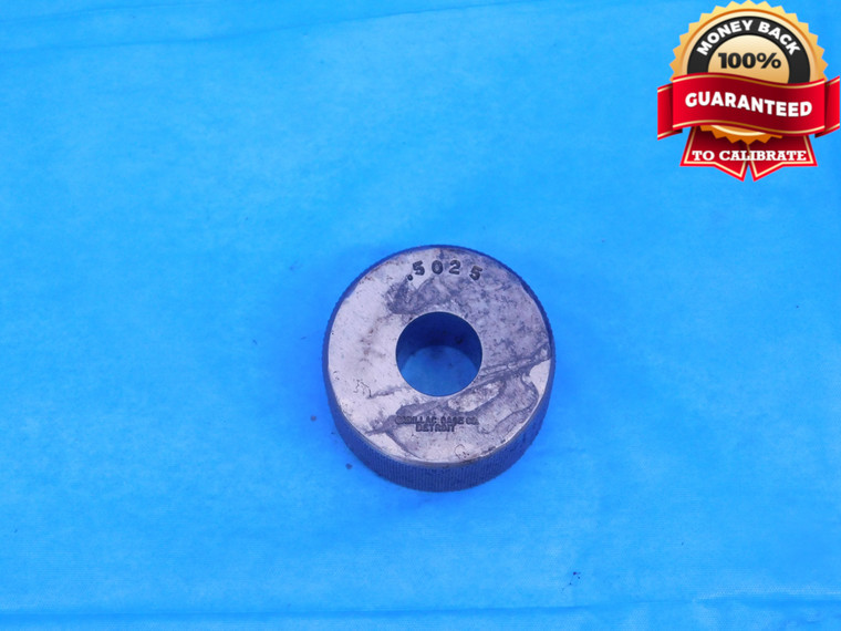 .5025 MASTER PLAIN BORE RING GAGE .5000 +.0025 OVERSIZE 1/2 12.764 mm - MC0481LVR