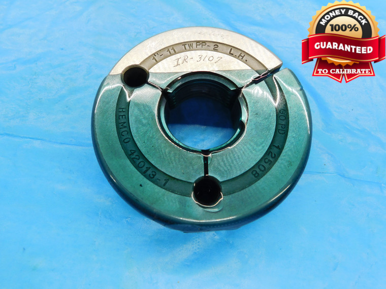 1" 11 TWPP 2 LEFT HAND PIPE THREAD RING GAGE 1.0 1.00 GO ONLY P.D. = 1.2508 L.H. - DW16901AW2