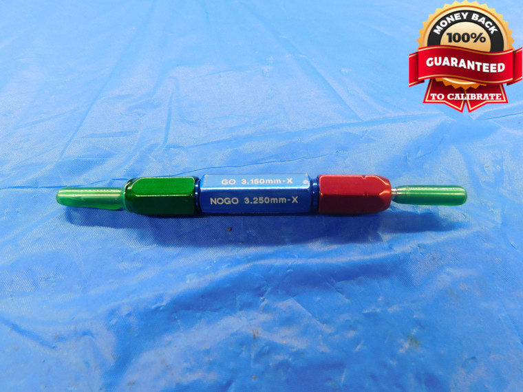 3.150 & 3.250 CLASS X PIN PLUG GAGE GO NO GO ONSIZE 3 1/4 80 mm 3.1500 3.2500 - AS0112RD