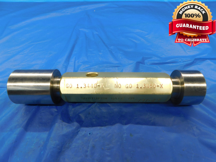 1.3440 & 1.3450 CL X PIN PLUG GAGE GO NO GO 1.3438 +.0002 1 11/32 34 1.344 1.345 - AS0105RD