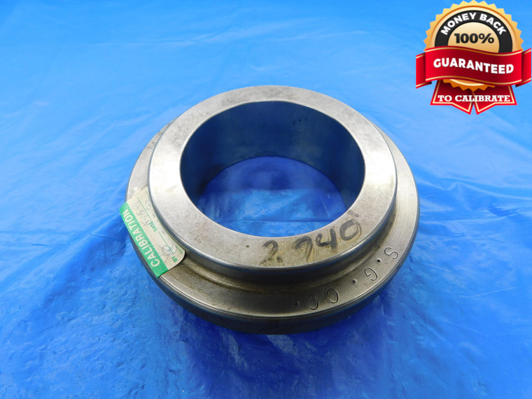 2.940 CL XX MASTER PLAIN BORE RING GAGE 2.9375 +.0025 2 15/16 74.676 mm 2.9400 - AS0258LVR
