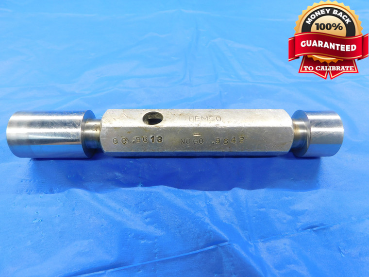 .9313 & .9642 PIN PLUG GAGE GO NO GO .9688 -.0046 UNDERSIZE 31/32 23.655 mm - AS0288AZ1
