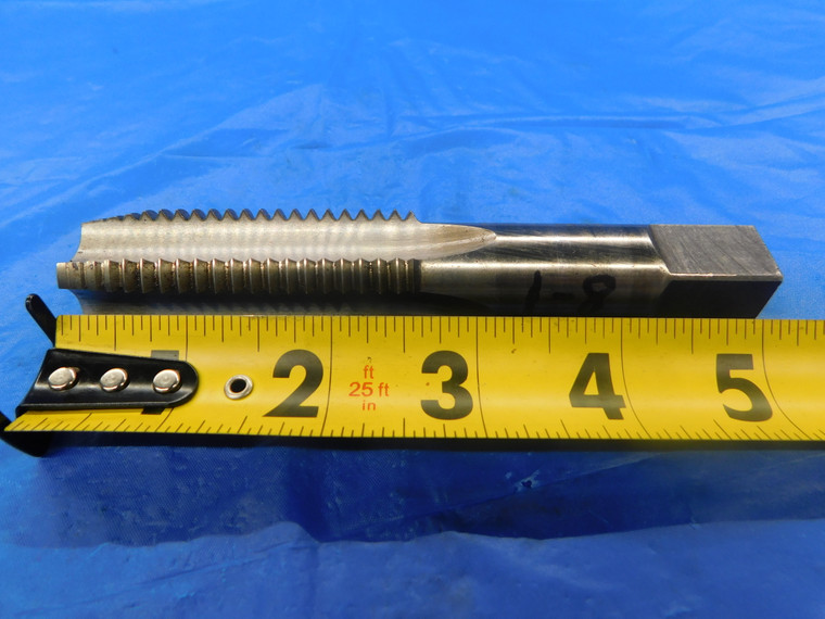 LSI 1" 8 GH4 HSS PLUG TAP 4 STRAIGHT FLUTE 1.0 USA MADE 1"-8 NC UNC GH-4 - AS0374BA2