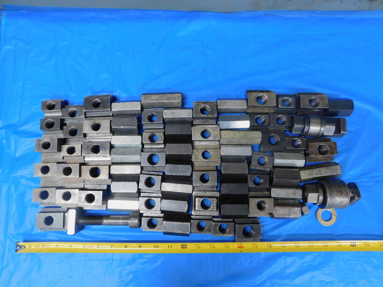 LARGE LOT OF 3/4 - 10 BORING MILL FACE PLATE T-SLOT HOLD DOWNS MILLING GROOVING