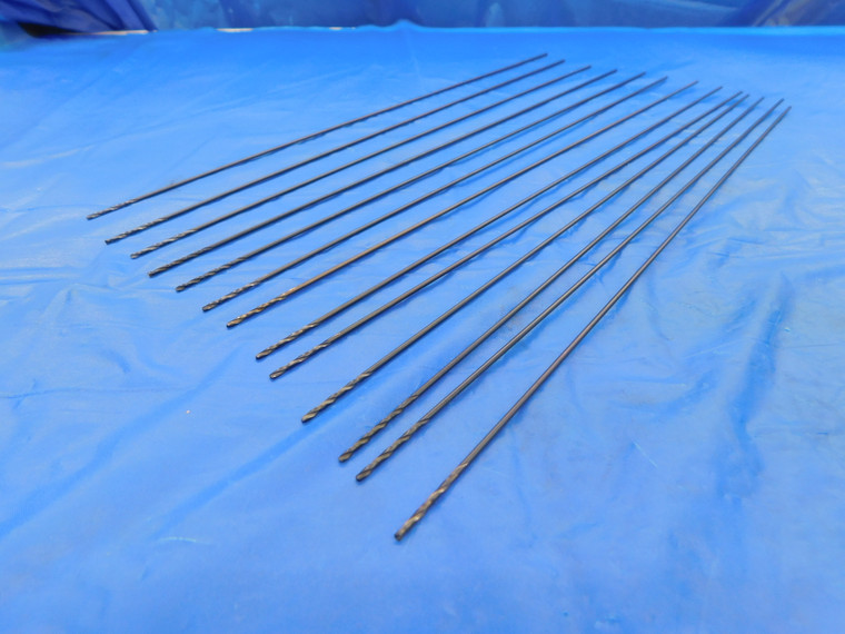 13PCS 1/16 O.D. HSS AIRCRAFT EXTENSION TWIST DRILL BIT 3/4 LOC 12" OAL .0625 - AS0577BA2