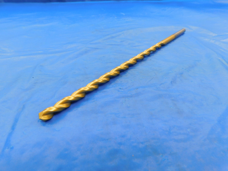 GUHRING 6.35mm TiN HSS EXTRA LENGTH DRILL BIT 670 DIN 1869K R-GT1 1/4 SHANK .25 - AS0578BA2