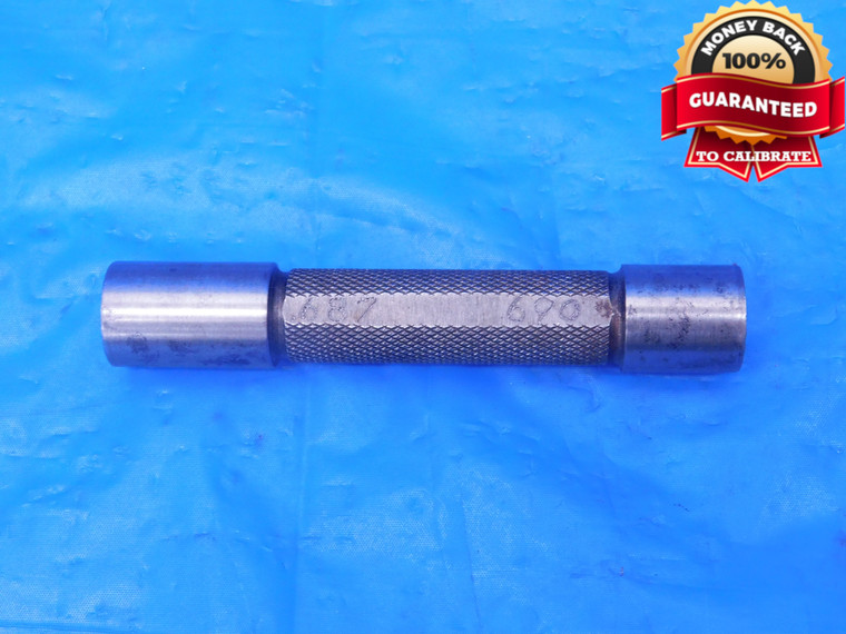 .6870 & .6900 PIN PLUG GAGE GO NO GO .6875 -.0005 11/16 17.450 mm .687 .690 - AR8540LVR