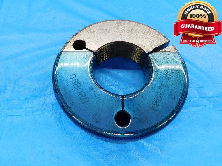 1 3/4 18 NS 3A THREAD RING GAGE 1.75 1.750 NO GO ONLY P.D. = 1.7264 UNS-3A CHECK - DW17156AW2