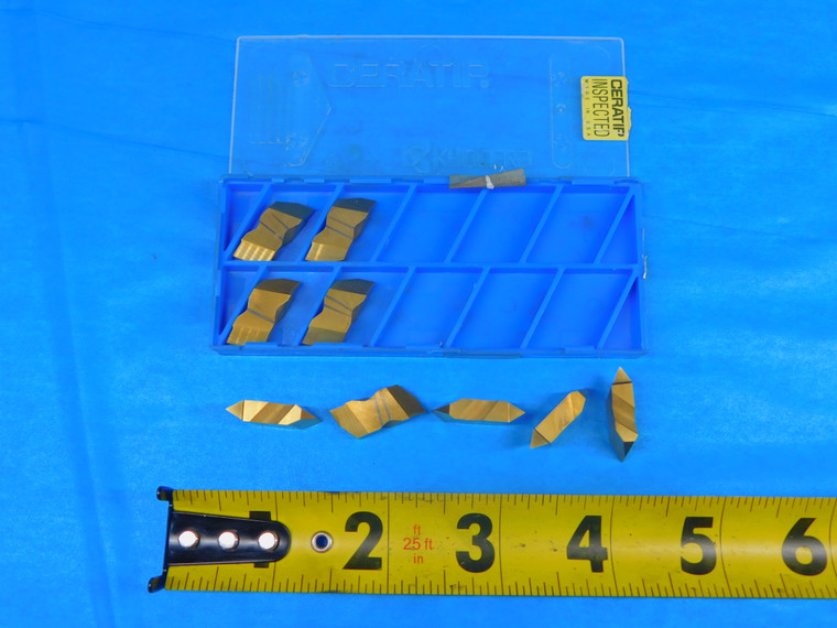 9PCS NEW KYOCERA KCTP 3L PR660 TiN COATED CARBIDE THREADING INSERTS KCTP3L - AR8575BC2