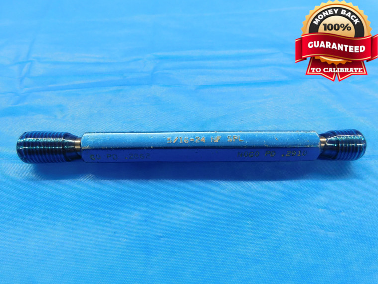 5/16 24 NF SPL SPECIAL THREAD PLUG GAGE .3125 GO NO GO P.D.'S = .2862 & .2910 - DW17253AW2