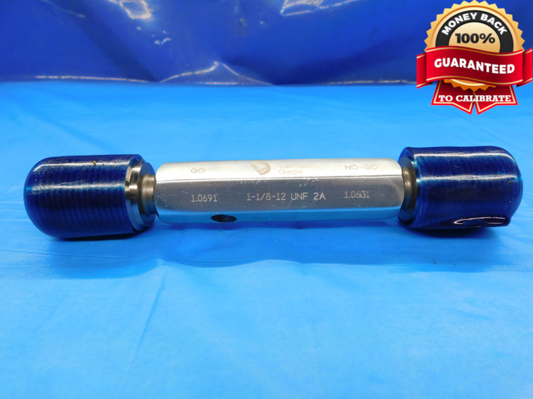 1 1/8 12 UNF 2A VERMONT SET THREAD PLUG GAGE 1.125 GO NO GO PDS= 1.0691 & 1.0631 - DW17244AW2