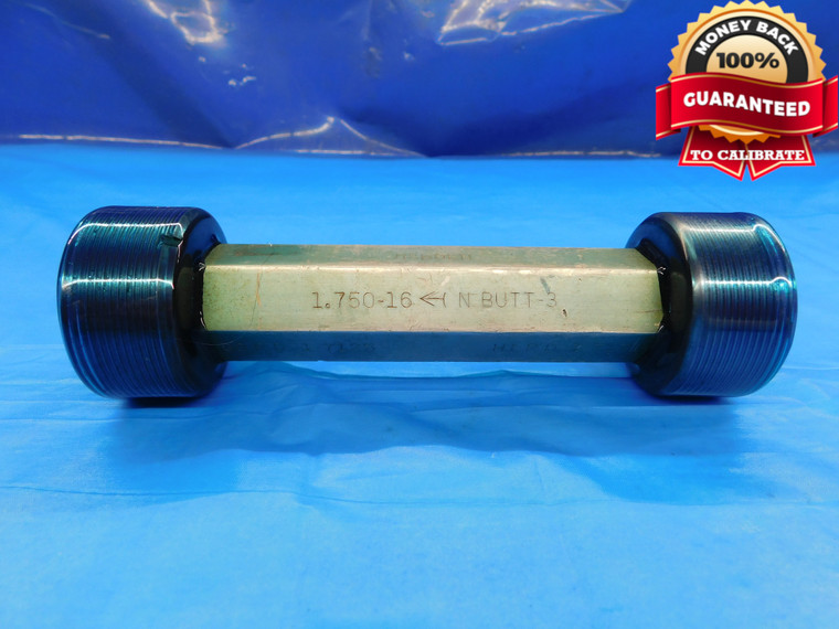 1 3/4 16 N BUTT 3 BUTTRESS THREAD PLUG GAGE 1.75 GO NO GO PD'S = 1.7125 & 1.7171 - DW17267AW2