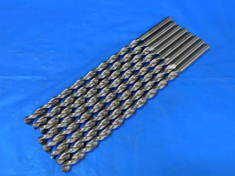 8PCS PTD 5/16 O.D. HSS TWIST DRILL BIT 6" LOC 8 1/8 OAL .3125 PRECISION USA - MB8853AZ2