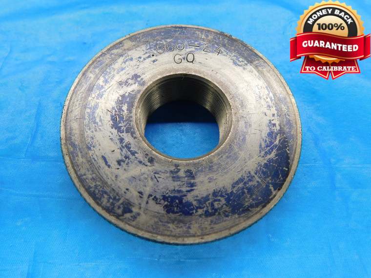SHOP MADE .960 24 SOLID THREAD RING GAGE .96 .9600 .960"-24 INSPECTION CHECK - DW17398AW2