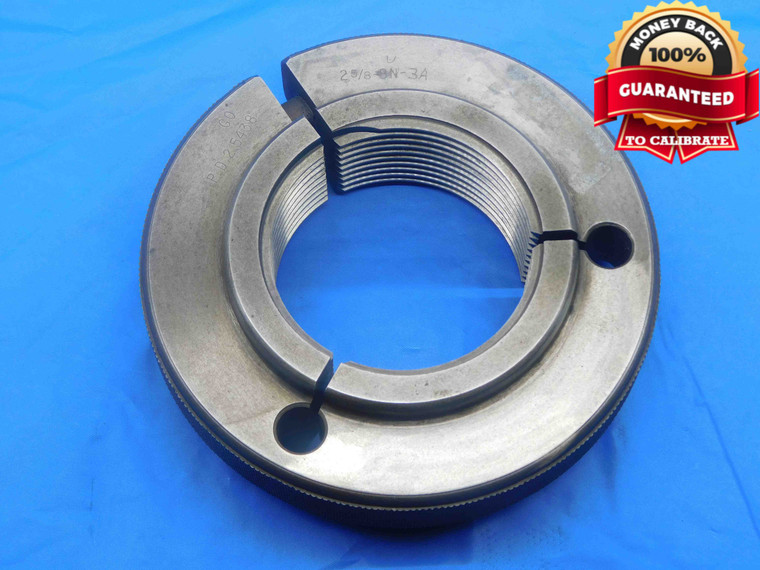 2 5/8 8 UN 3A THREAD RING GAGE 2.625 2.6250 GO ONLY P.D. = 2.5438 INSPECTION - DW17356AW2