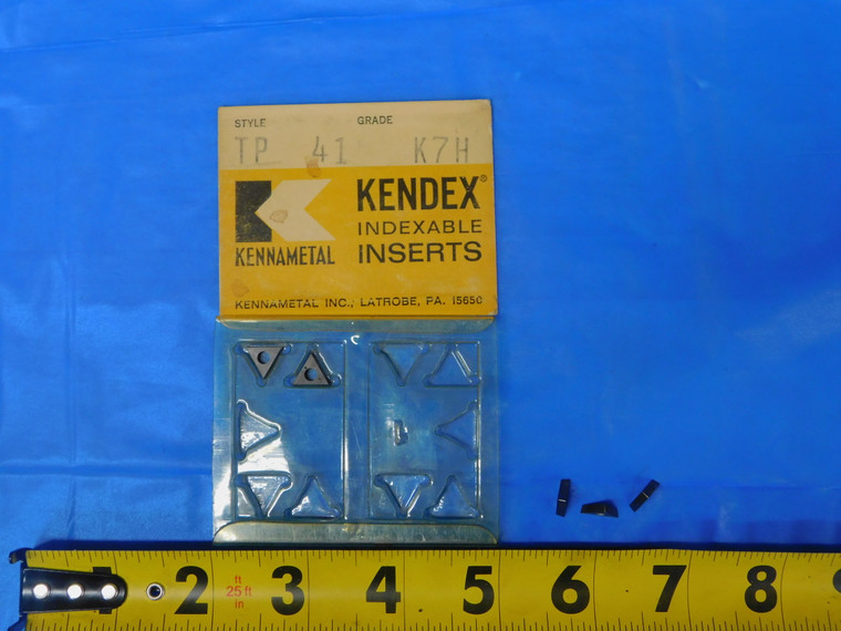 5PCS NEW KENNAMETAL TP-41 K7H CARBIDE INSERTS KENDEX MADE IN THE U.S.A. - FAX-MB8912BC2