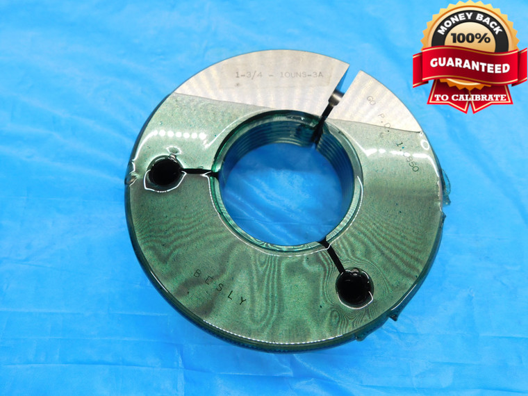 1 3/4 10 UNS 3A THREAD RING GAGE 1.75 1.750 1.7500 GO ONLY P.D. = 1.6850 CHECK - DW17503AW2