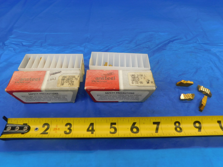14PCS NEW FANSTEEL VRG 3156 L L VR522 L 633 TiN COATED CARBIDE GROOVING INSERTS - AS1072RDT