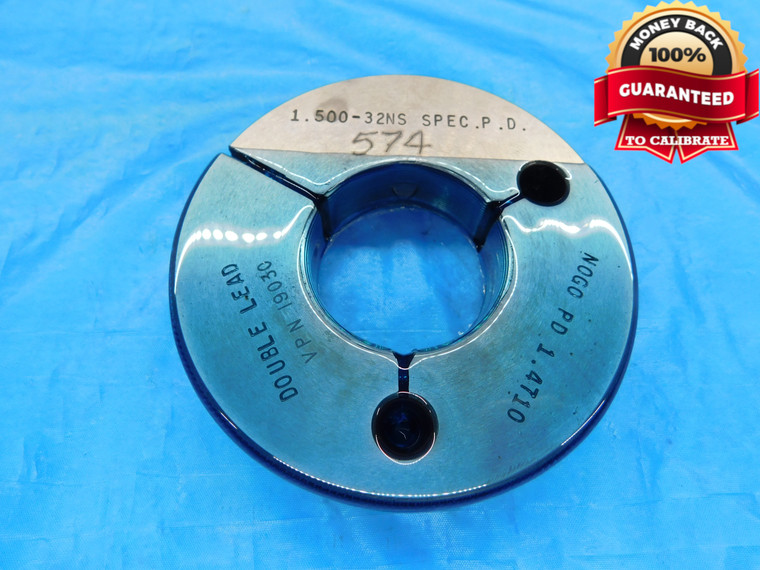 1 1/2 32 NS SPEC DOUBLE LEAD THREAD RING GAGE 1.5 1.50 NO GO ONLY P.D. = 1.4710 - DW17544RD