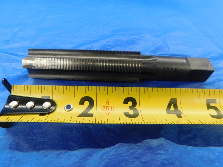 7/8 26 HSS WHITWORTH PLUG TAP 4 STRAIGHT FLUTE .875 7/8-26 WHIT - AS1149AZ2