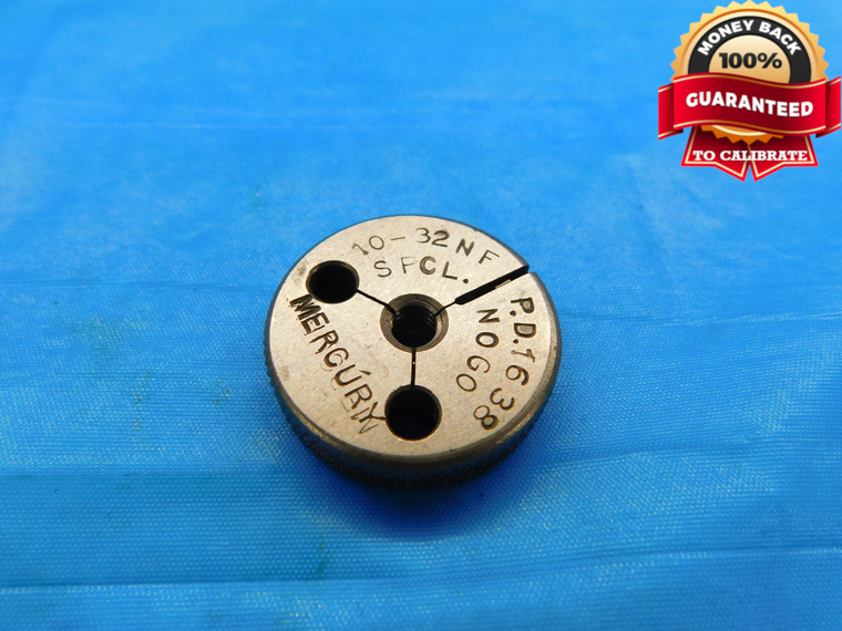10 32 NF SPECIAL THREAD RING GAGE #10 .190 .1900 NO GO ONLY P.D. = .1638 UNF - DW17604LVR