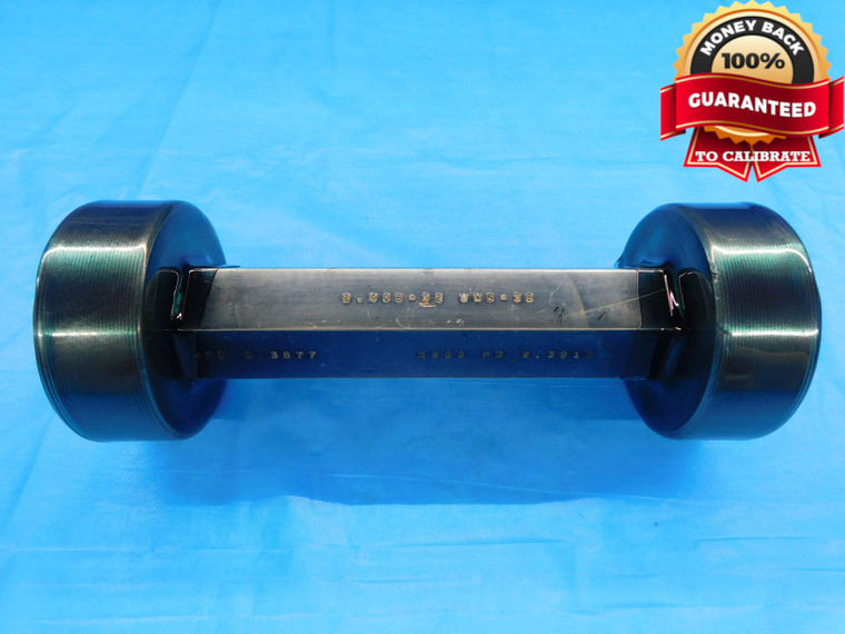 2.408 32 UNS 3B THREAD PLUG GAGE 2.4080 GO NO GO P.D.'S = 2.3877 & 2.3919 CHECK - DW17623RD