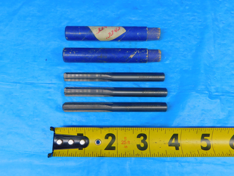 3 pcs WOLVERINE .3340/.3345 O.D. CARBIDE CHUCKING REAMER 6 FL SERIES 1410 8.5mm - M-AR9260RDT