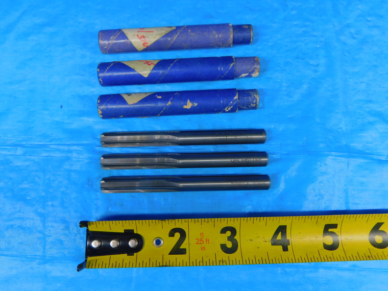 3 pcs WOLVERINE .3340/.3345 O.D. CARBIDE CHUCKING REAMERS 6 FL SERIES 1410 8.5mm - M-AR9259RDT