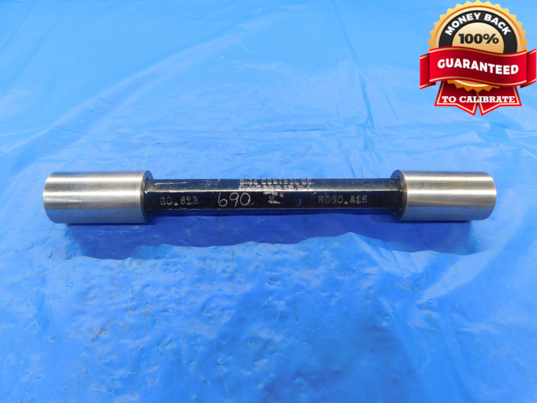 .8130 & .8150 CL X PIN PLUG GAGE GO NO GO .8125 +.0005 13/16 20.701 mm .813 .815 - AS1328RD