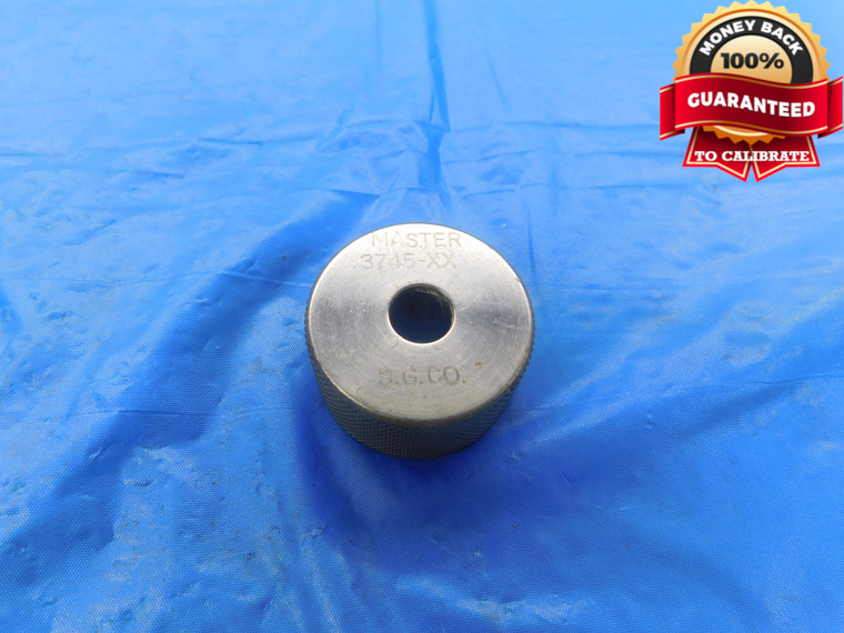 .3745 CLASS XX MASTER PLAIN BORE RING GAGE .3750 -.0005 UNDERSIZE 3/8 9.512 mm - AS1391RD