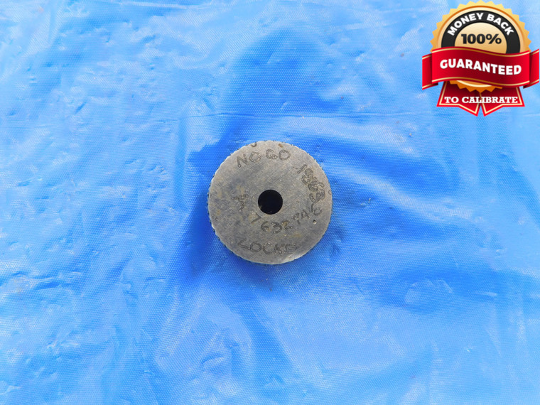 .1863 MASTER PLAIN BORE RING GAGE .1875 -.0012 UNDERSIZE 3/16 4.732 mm - AS1452RD