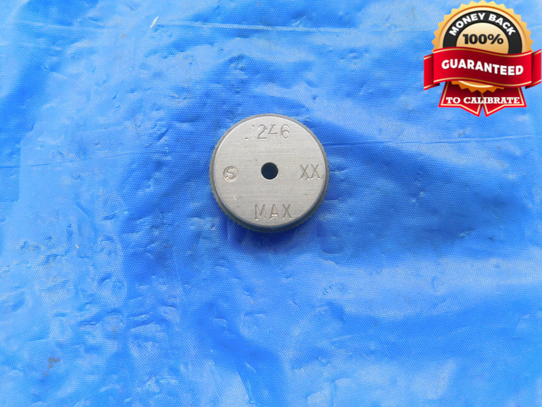.1246 CLASS XX MASTER PLAIN BORE RING GAGE .1250 -.0004 UNDERSIZE 1/8 3 mm - AS1494RD