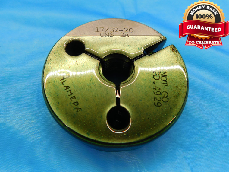 17/32 20 UNS 2A THREAD RING GAGE .5312 .53125 NO GO ONLY P.D. = .4929 - DW17743AW2